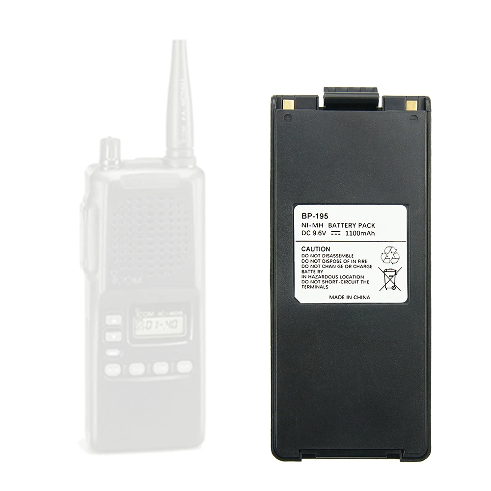 

10pcs NEW 9.6v 1100mAh NI-MH Battery Pack BP-195 for Radio Walkie Talkie ICOM IC-T22 IC-T42 IC-A4 IC-F4 Two Way Radio