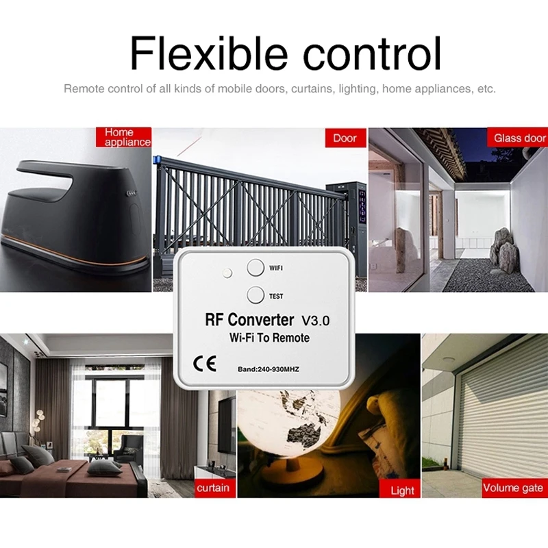 2x Universele Draadloze Wifi Naar Rf Converter Telefoon In Plaats Afstandsbediening 240-930Mhz Voor Smart Home