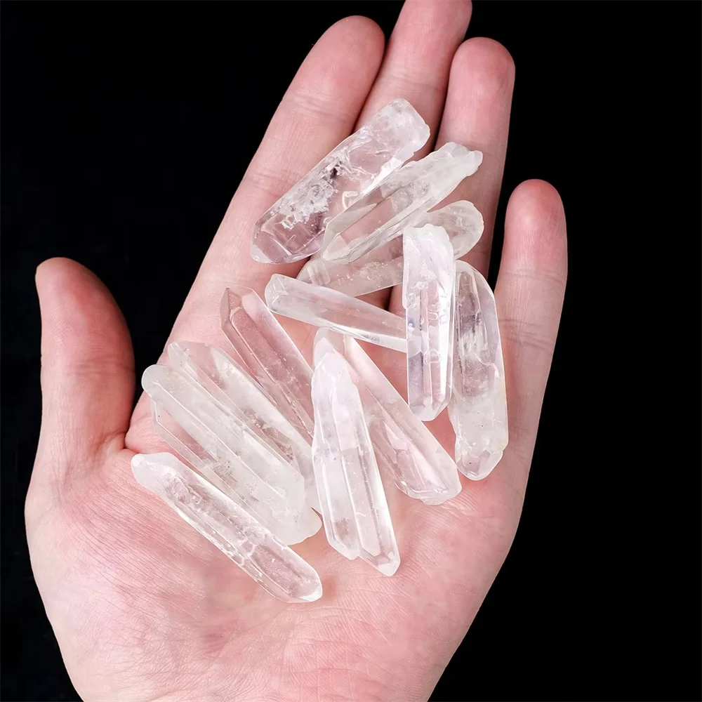 Natural Clear Quartz Crystal, Clear Crystal Point,Free Standing Crystal,Imperfect Bulk White Quartz Degaussing Decoration