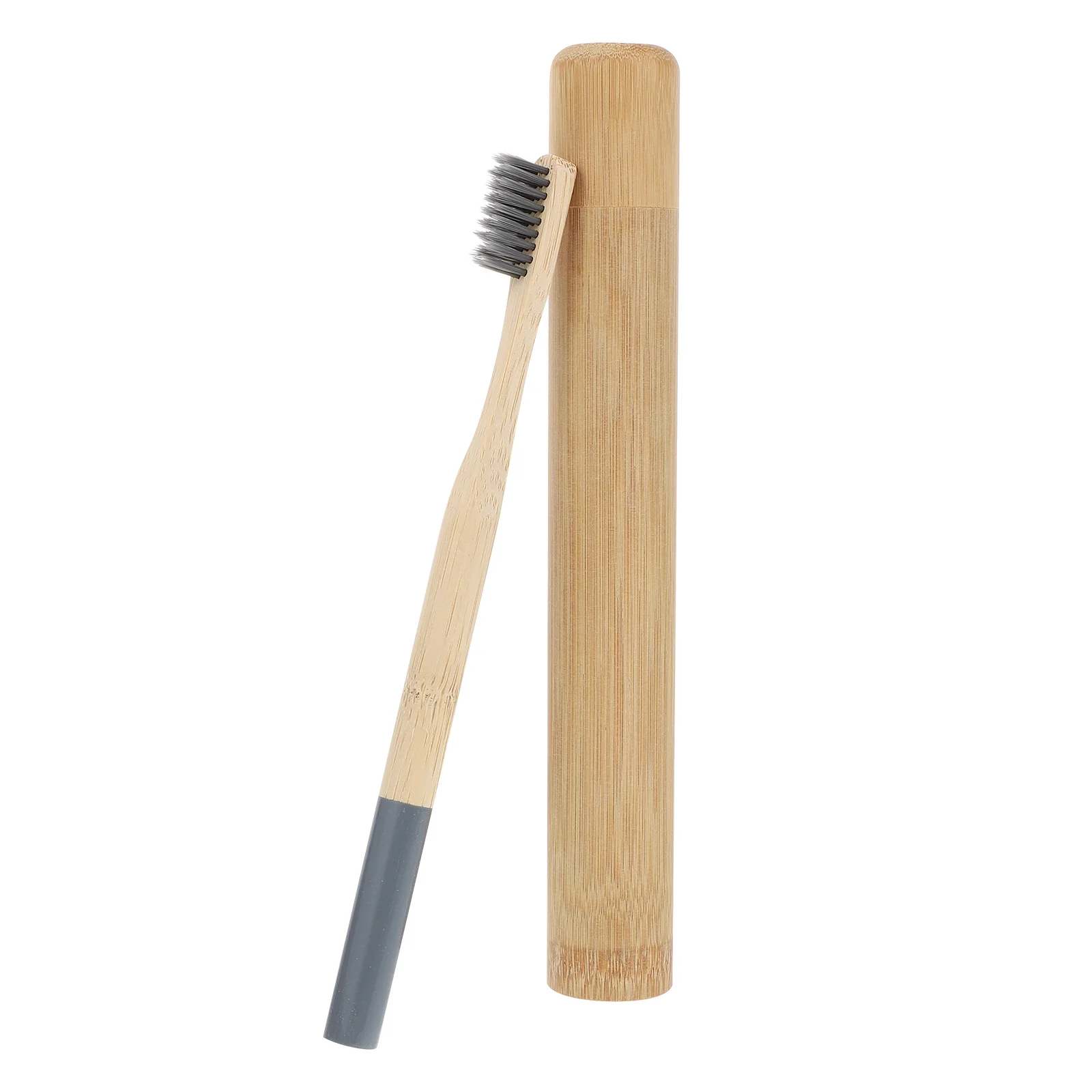 

Bamboo Toothbrush Set Portable Travel Holder Durable al Care Tool Smooth H Eco Friendly Tube Teeth Cleaning Brush