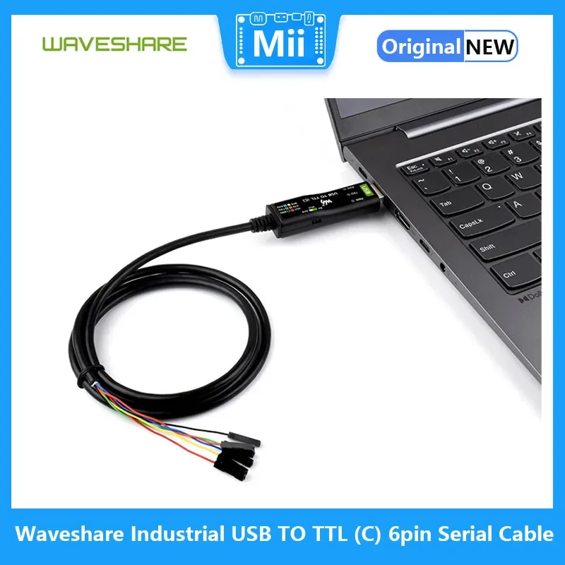 

Waveshare Industrial USB TO TTL (C) 6pin Serial Cable, Original FT232RNL Chip, Multi Protection Circuits, Multi Systems Support