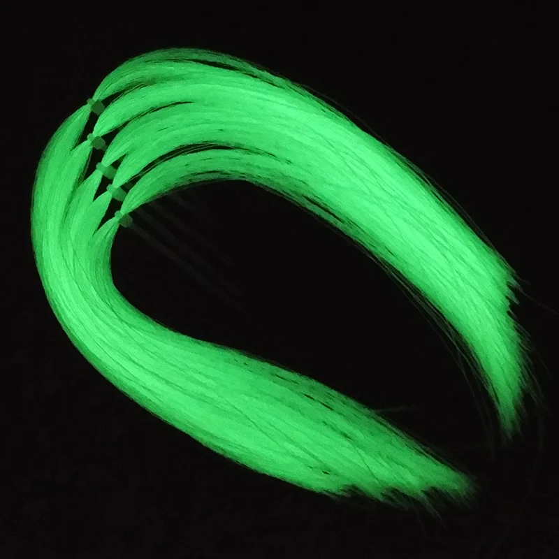 lunker luminous glow ultra violet fluorescent fly fishing thread strand string line tying diy material assist hooks flies