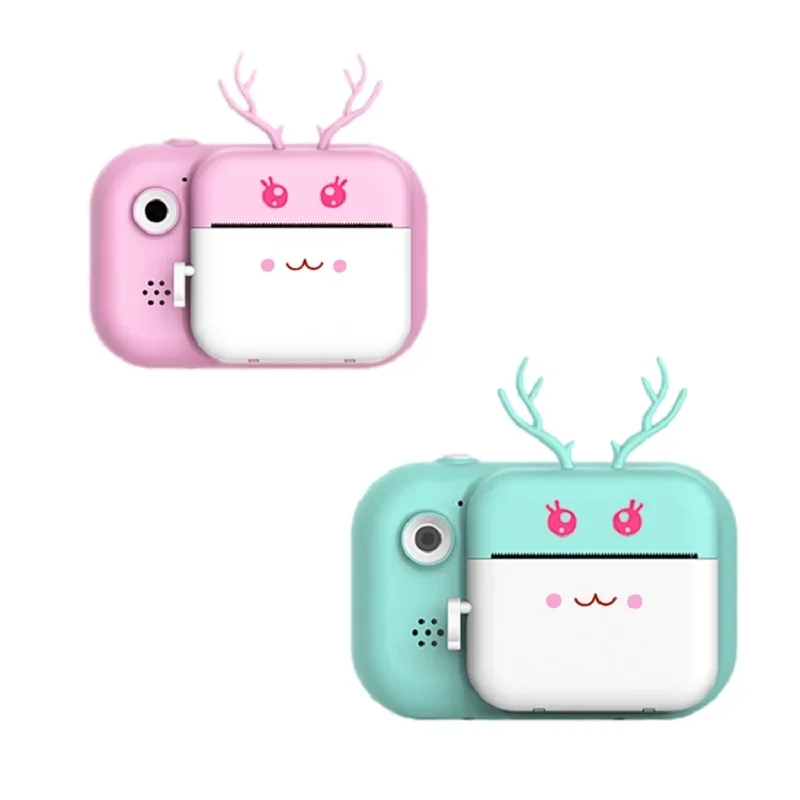 Dziecięce Aparaty Cyfrowe Natychmiastowe Dzieci Noszące Się Przenośne Aparaty Termiczne do Drukowania Selfie Aparat Wideo Zabawka Aparat Podróżny Zabawka