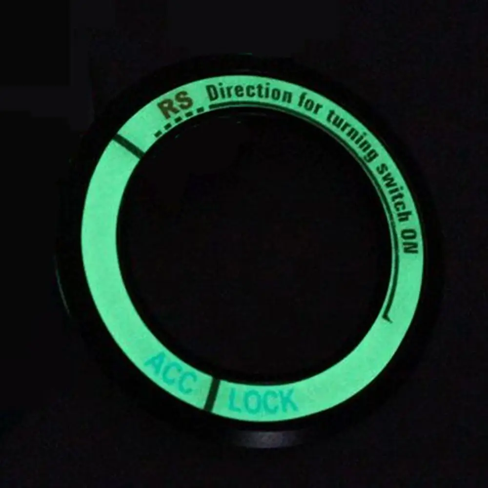 Fluorescent Ignition Switch Cover Car Decoration Fluorosphere Key Ring Hole Sticker Interior Accessories Car Decal Stiker