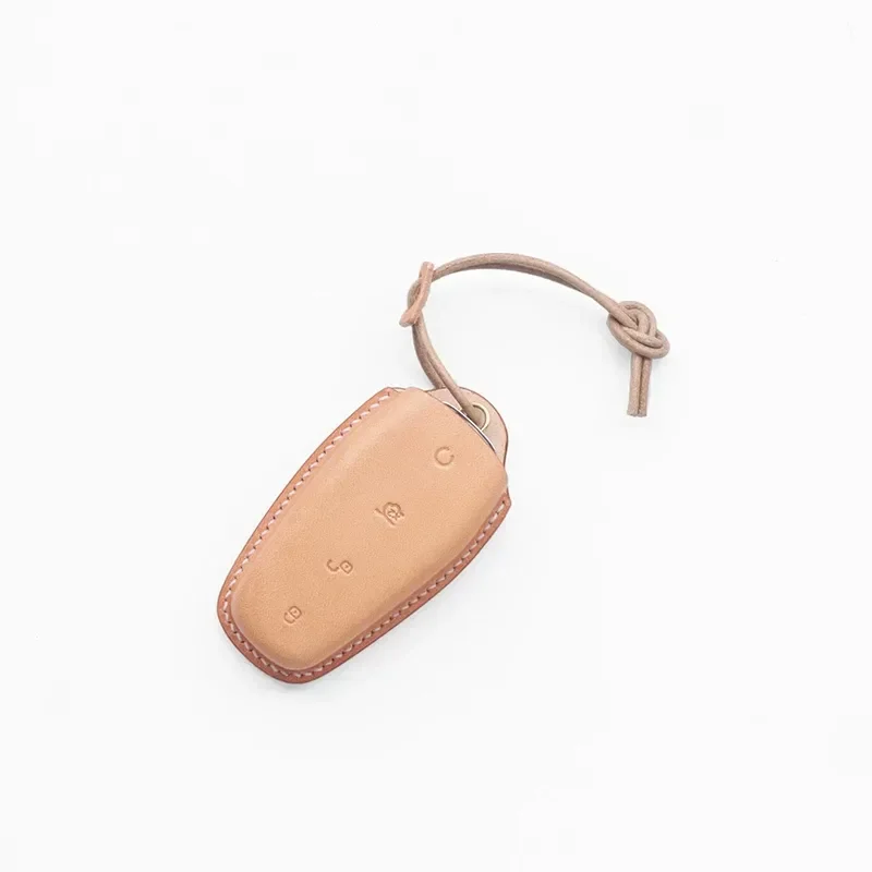 for BYD Tang Song Qin e2 Dolphin Handmade Leather Key Cover Simple Personalized Key Bag Ring Shell Accessories