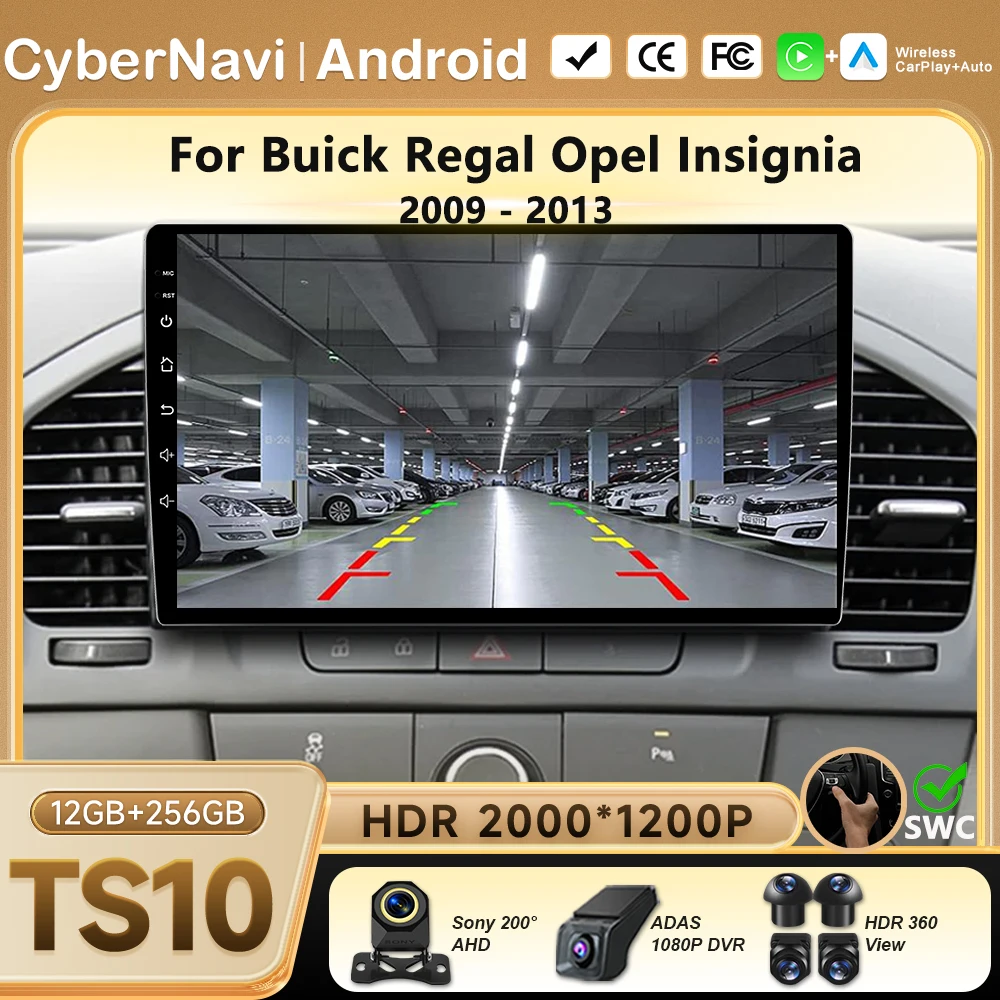 Wireless CarPlay Android Auto Car Radio For Buick Regal Opel Insignia 2009 - 2013 GPS Multimedia 2 din Player Stereo DVD 4 G - view 4