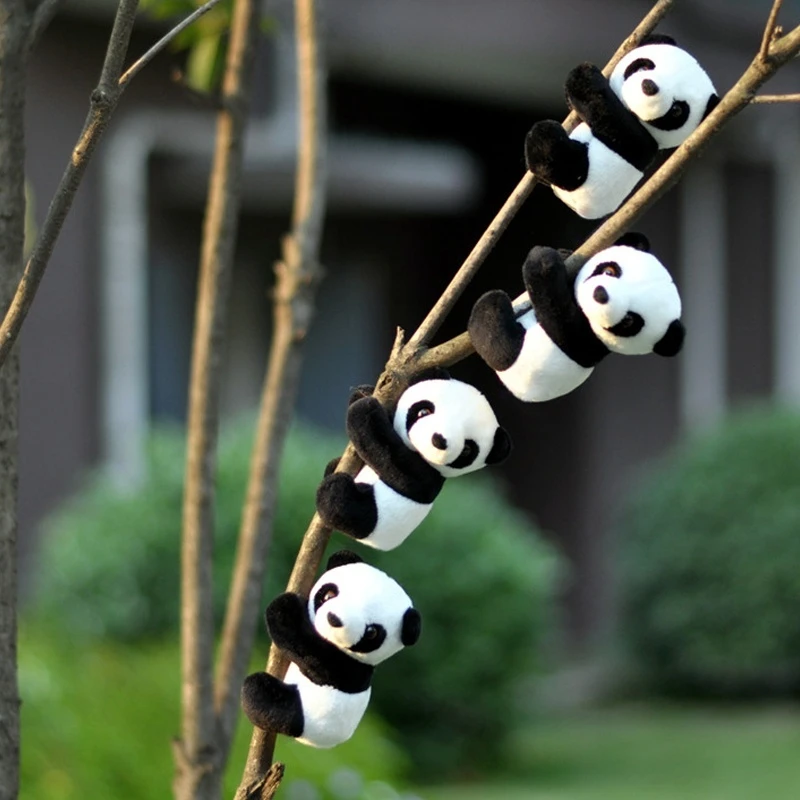 

Заколка в виде панды, плюшевая игрушка, маленькая кукла, культурный креативный подарок, украшение для дома, зеленое растение, сувенир, романтический милый мультяшный аксессуар