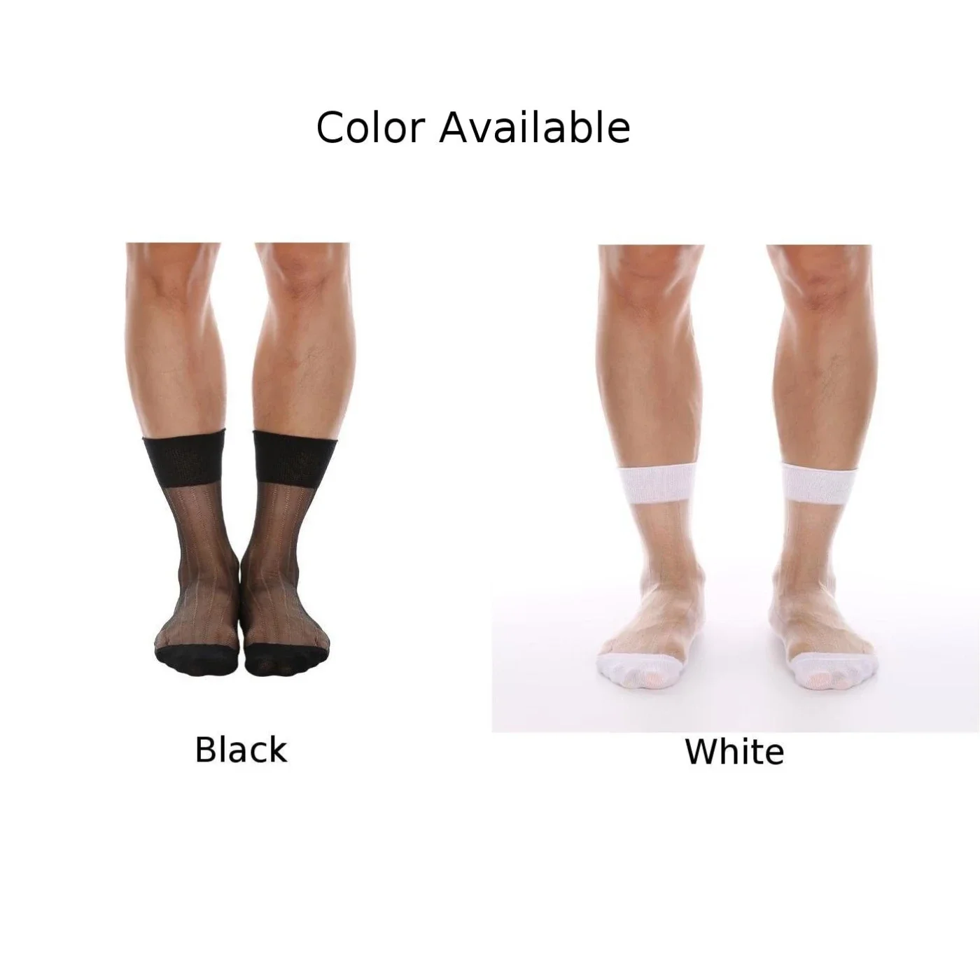 جوارب حريرية رجالية فاخرة شفافة وشفافة تعزز الراحة والتهوية مثالية للعمل والملابس المسائية #5