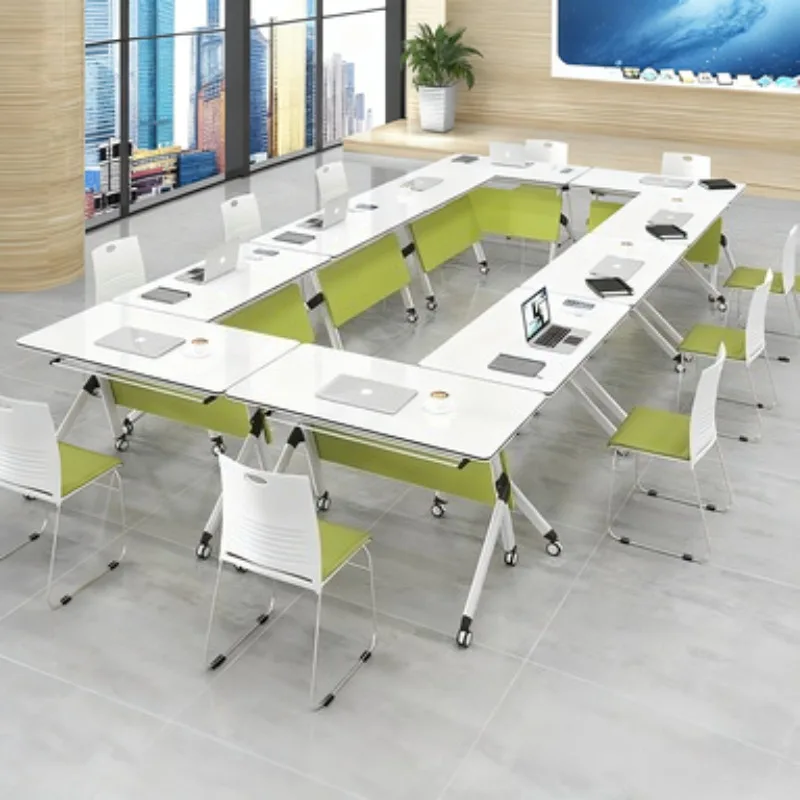 

Folding Training Table for Educational Institutions Mobile Design Multifunctional Conference Table and Chair Set Tutor Desk