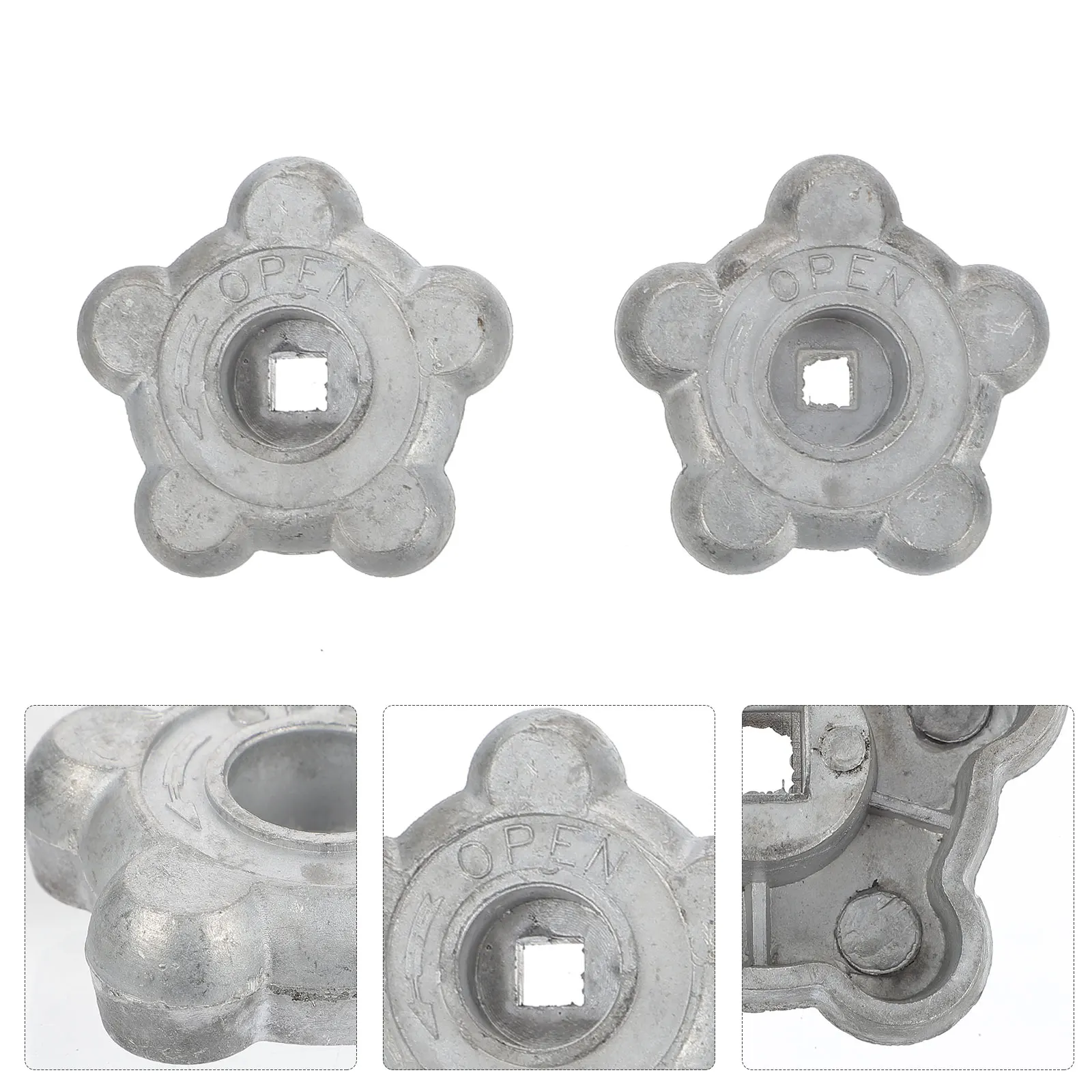

Aluminum Gate Valve Handwheel Angle Handle Decorative Silver Universal Connector Switch Valves Durable Practical Long Service