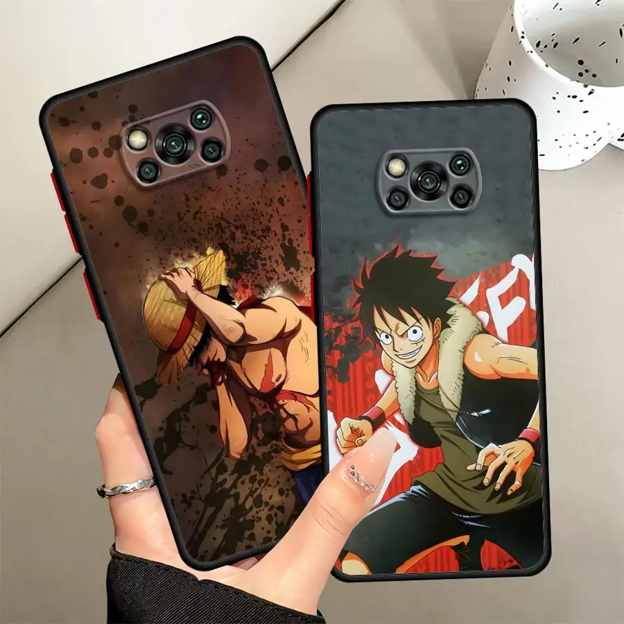 Capa para xiaomi poco c50 f3 m5s c51 x3 x4 x5 pro c40 x3 nfc capa traseira de telefone uma peça fofa luffy
