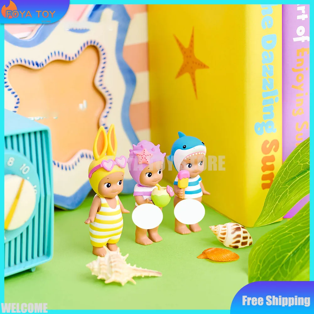 Original Sommerurlaub-Serie Blind Box Auto-Figur Mystery Box Anime-Figur Kawaii Schreibtisch-Ornament Figurine Deko Sammelgeschenke