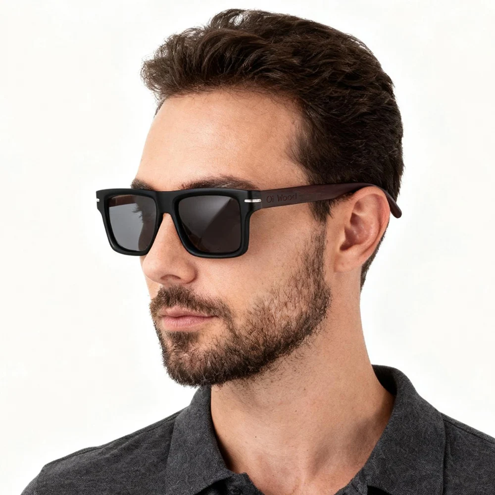 Oi Wood Sun Glasses… - image
