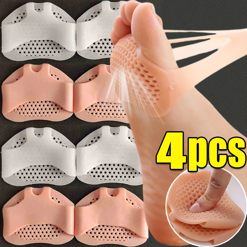 

2/4PCS Silicone Forefoot Insoles Women's Foot Protectors Anti-slipHoneycomb Half Size Forefoot Pads High Heels Anti Wear Foot