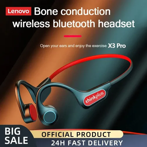 Lenovo-auriculares inalámbricos X3 Pro TWS con Bluetooth V5.3, cascos de conducción ósea, impermeables IP56, sonido HIFI, calidad de música