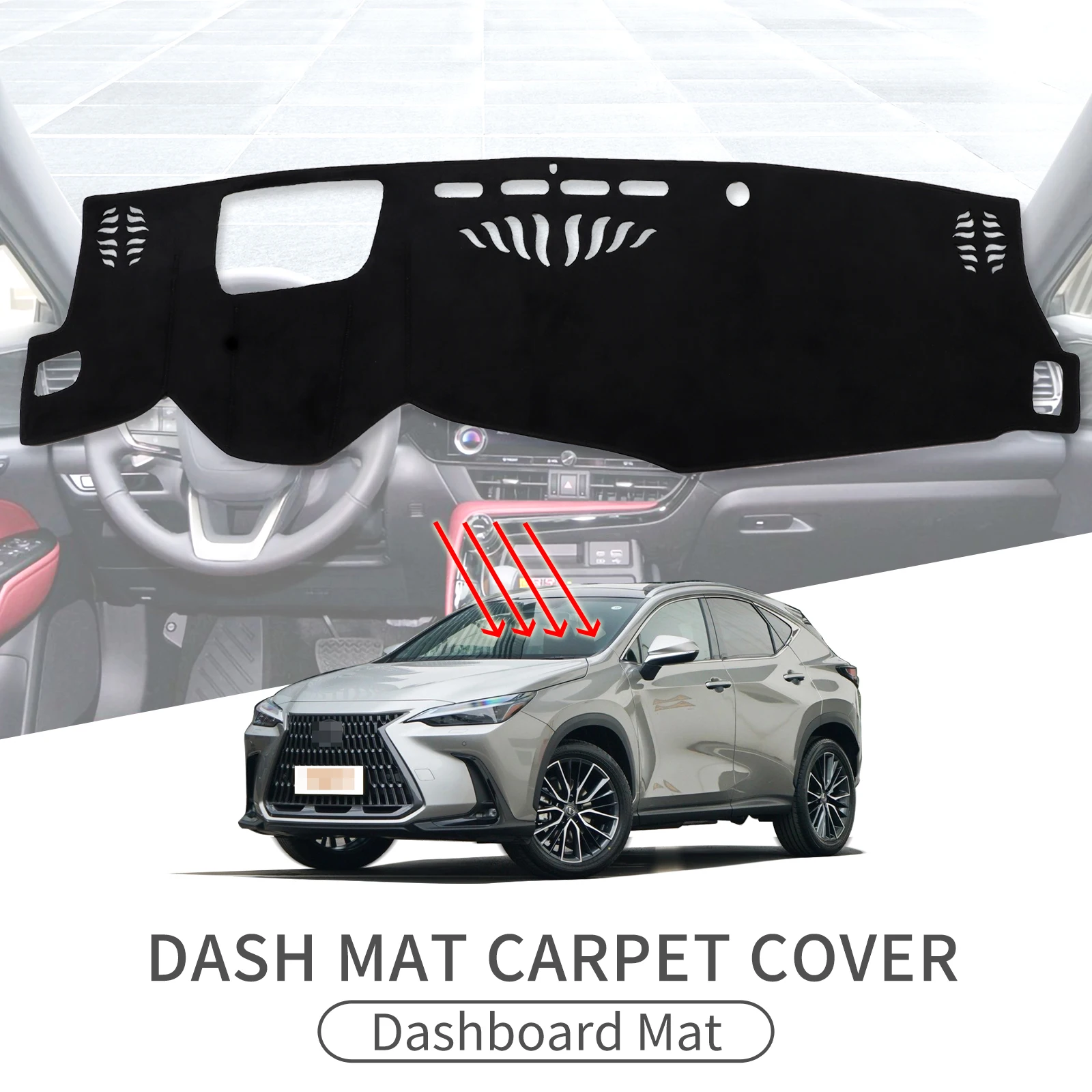 

for Lexus NX 350h AZ20 2022 2023 2024 Car Dashboard Mat Sunshade Protective Carpet Dash Mat Dashmat