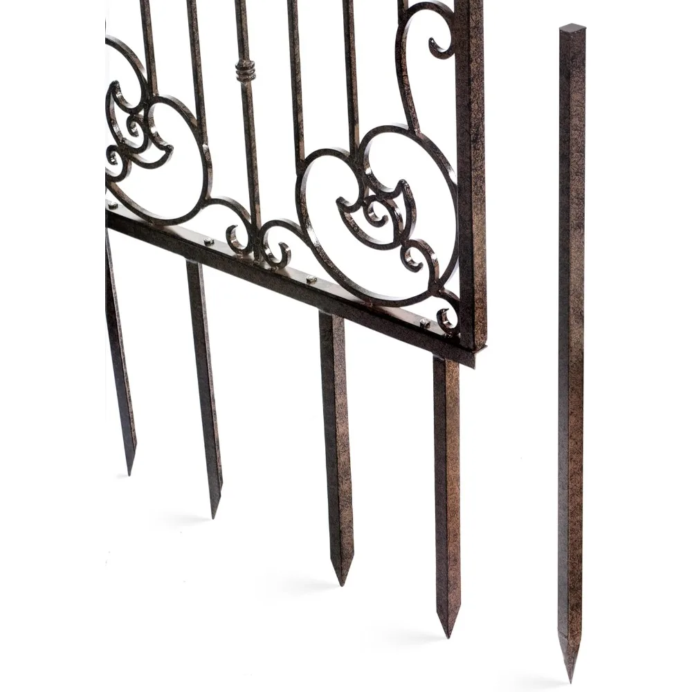 تعريشة حديقة طويلة بطول 8 أقدام من الحديد المطاوع لتزيين المعادن الثقيلة وفناء الحديقة وشاشة ديكور الحائط لسيارة الورد #5