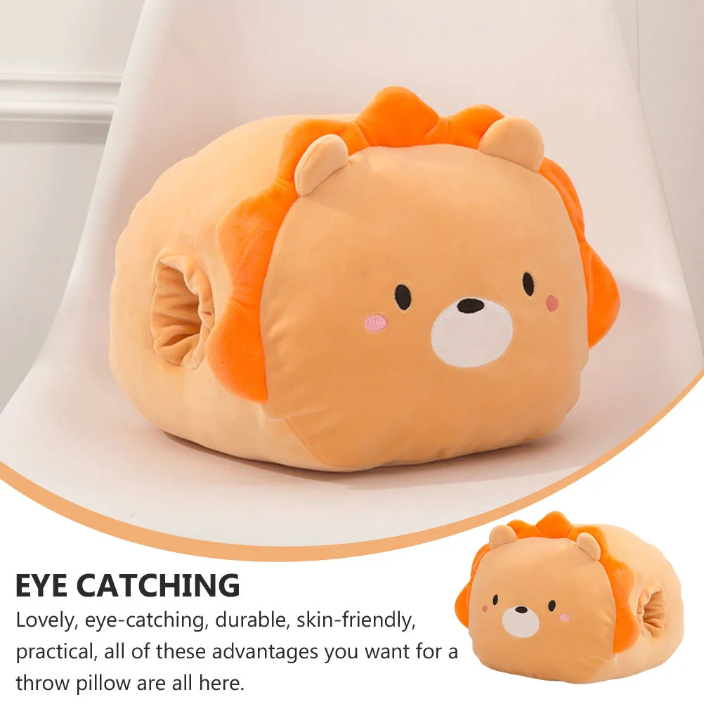 

Hand Warmer Pillow Orange Cotton Throw Cushion Decorative Soft Pillow for Bedroom Living Room Outdoor Use for Adults