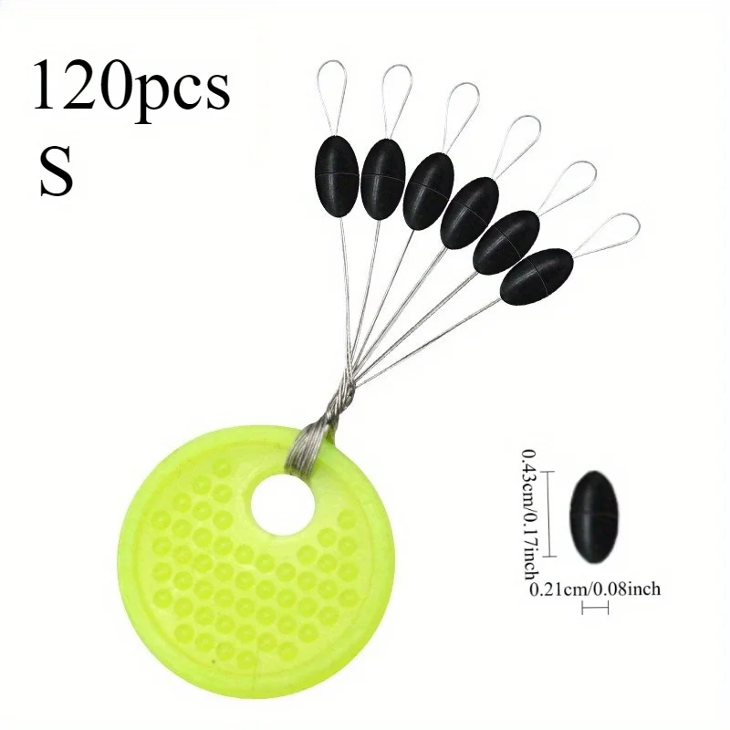 Ackibbik 120 stks Vissen Bobber Stoppers Vissen Accessoires Siliconen Ruimte Bonen, Olijfvormige Vissen Tool Vis Bobber Gereedschap