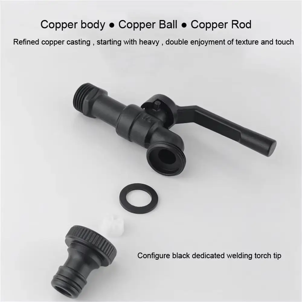 

Смеситель для раковины, черный латунный садовый шланг, антифриз, двойной выпуск, антифриз, кран для стиральной машины, кран для ванной комнаты