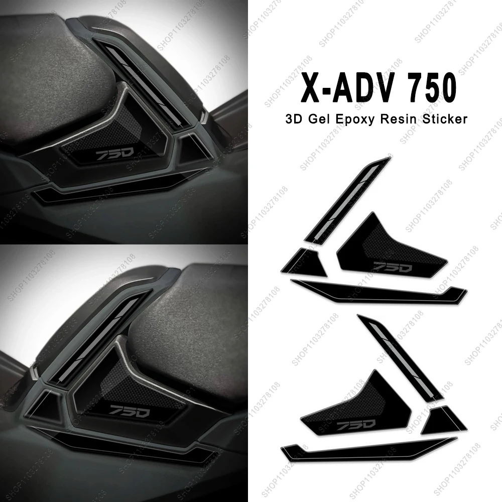 

Motorcycle Accessories Under Seat Protector decals Waterproof 3D gel Resin Stickers Kit for Honda X-ADV 750 xadv750 2025