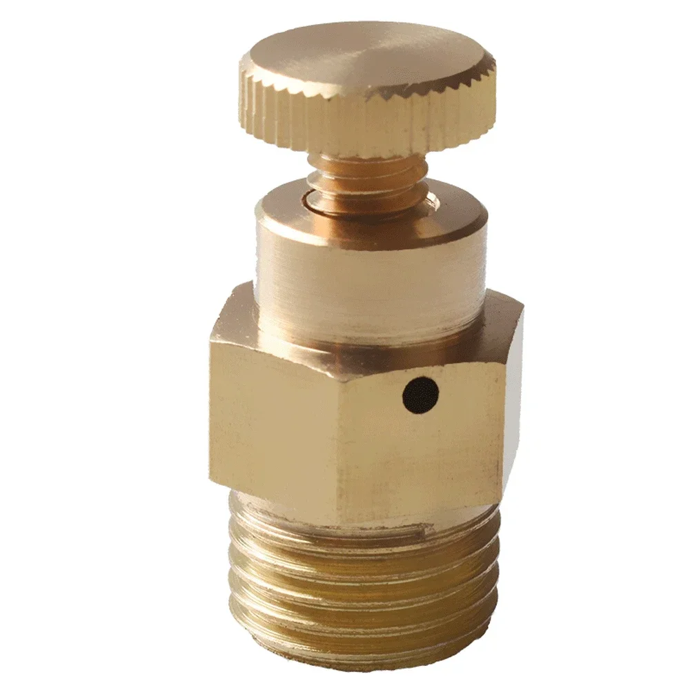 

G 1/8" 1/4" 3/8" 1/2" BSPP Male Thread Manual Exhaust Valve Air Release Vent Safety Valve Nozzle Heating Ventilation