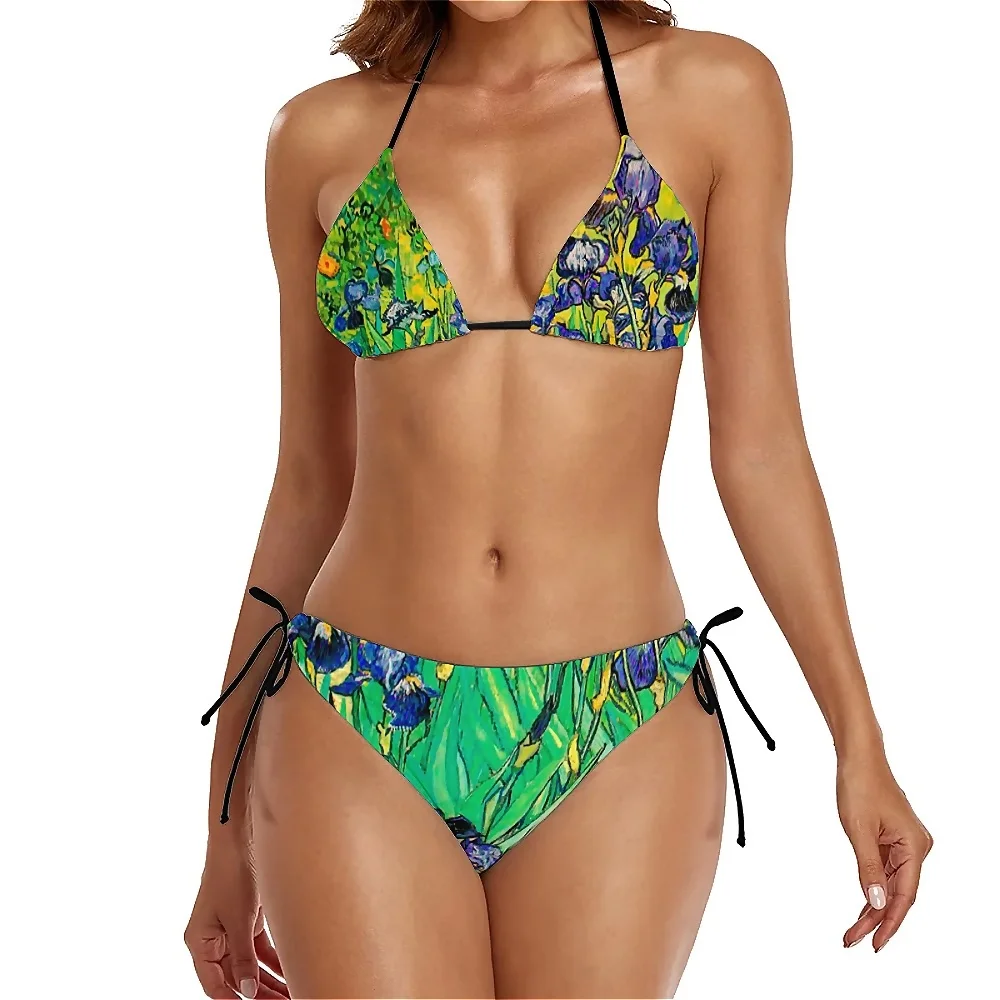 Van Gogh Dream Bikini Set Ladies Sexy Paintings Art Bikini Swimsuit Pool Rave Custom DIY Swimwear Two Piece Set Trend Beachwear