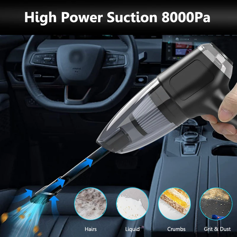 2 In 1 Air Blower Car Wireless Cleaner for Car Desk Vacuum Cleaner Air Duster Mini Vacuum Cleaner Very Powerful Wireless Vacuum