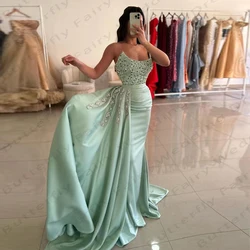 2025 Sexy Sleeveless Prom Dresses Women's A-Line Princess Evening Gowns Formal Fashion Celebrity Party فساتين سهرات Vestidos De