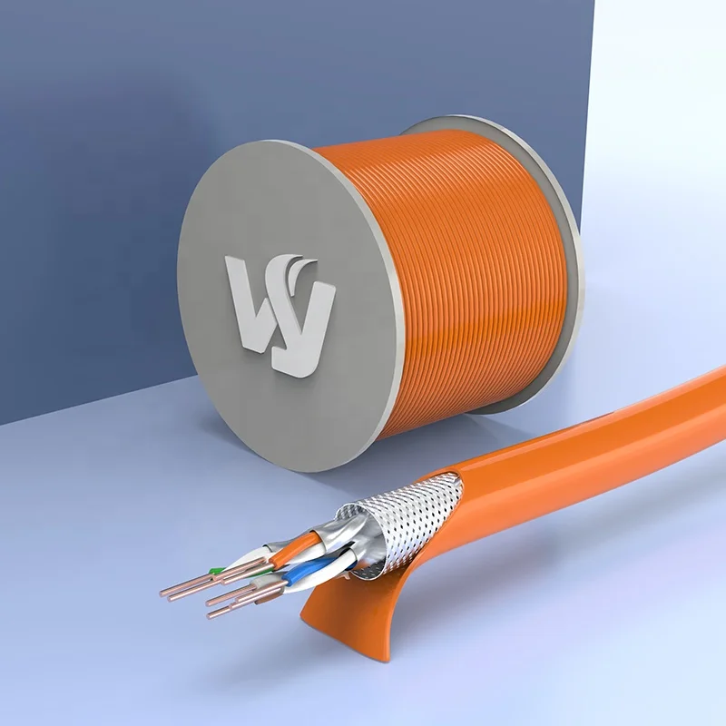 2025 hete verkoop Linkwylan Hi-Speed LSZH Cat7 SFTP-kabel 23AWG massieve draden afgeschermde netwerkinstallatie LAN ondersteunt 4PPoE Communi