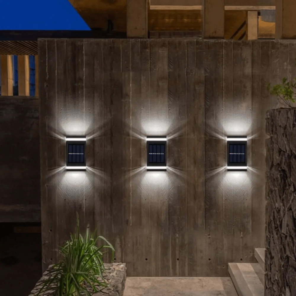 Durable Super Bright Solar LED Light Energy Saving Waterproof Wall Mount Lamp Modern Easy Installation Wall Washer Light House