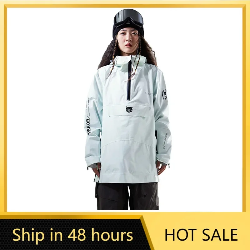 TERROR-Ski Suit Jacket for Men and Women, Windproof, Waterproof, Insulated Outerwear, Snowboarding Equipment