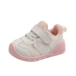 2023 nuove scarpe da bambino autunnali Mesh traspirante Toddler Girls scarpe sportive Outdoor scarpe a piedi nudi Fashion Little Kids Sneakers 15-26