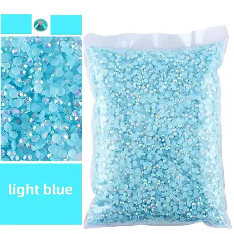 AB-Harz-Strass mit flacher Unterseite, Heißprägung, 2-6 mm, nicht thermosetzend, Jelly-Diamant, glitzernd, DIY-Bekleidungszubehör – Detail 6