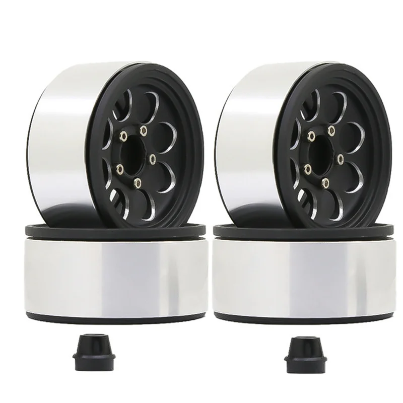 Moyeu de roue de voiture RC moyeu de roue en métal pour voiture d'escalade 1/10 SCX10 90046 AXI03007 TRX4 1.9 pouces avec verrouillage des pneus-Y44A