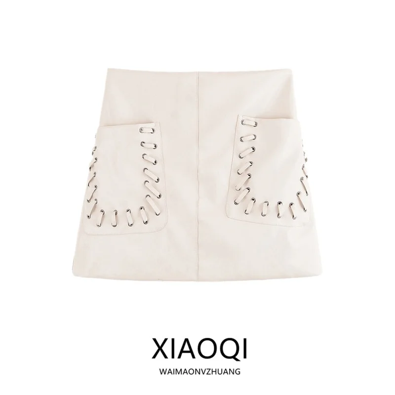 

Summer 2025 Women's High Waist Skirt ort Painted Surface Fabric f Body Skirt Versatile Sle ort Skirt