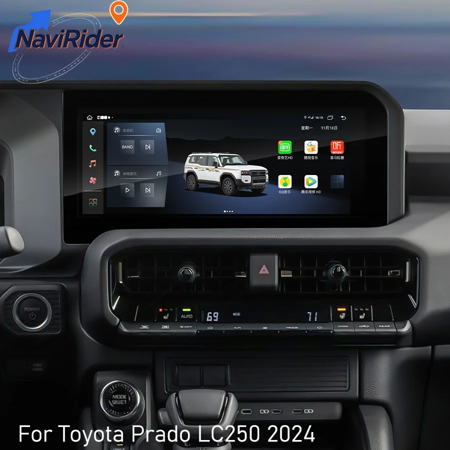 12.3inch Screen Android For Toyota Prado LC250 2024 Stereo Car GPS Wireless Carplay Navigation Multimedia Video Player Autoradio