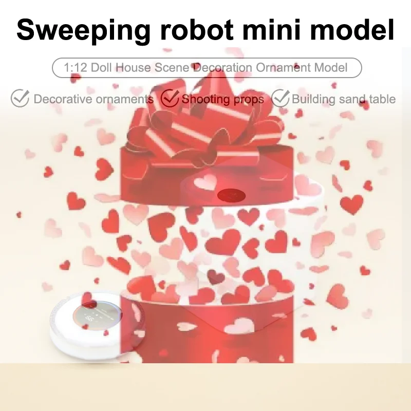 1/12 ドールハウスシミュレーションミニロボット掃除機モデルドールハウス家具装飾ドールハウスミルコシーンアクセサリー