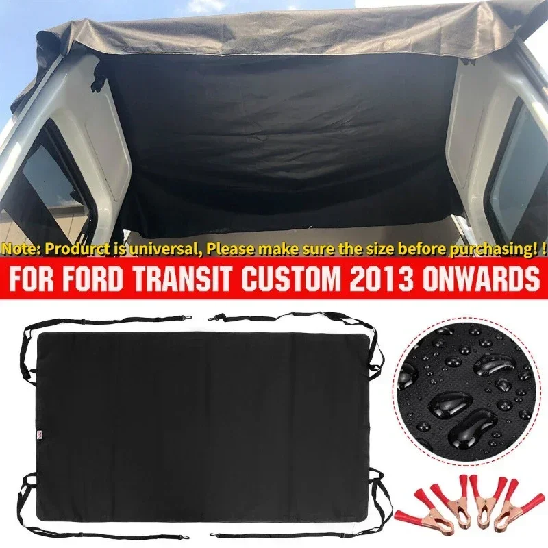 

600D Black Rear Barn Door Awning Cover Fit for Ford Transit Custom 2013 Onwards for VW T5 T6 Campervan Wear-resistant Waterproof