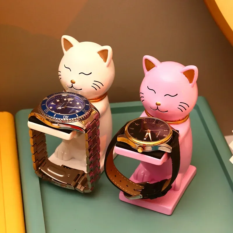 Cat Apple Watch Support Stand, Creative Cartoon Holder, Storage Display Base, Base de Acessórios para Homens, Desktop, Apple Watch, Gift Ideas