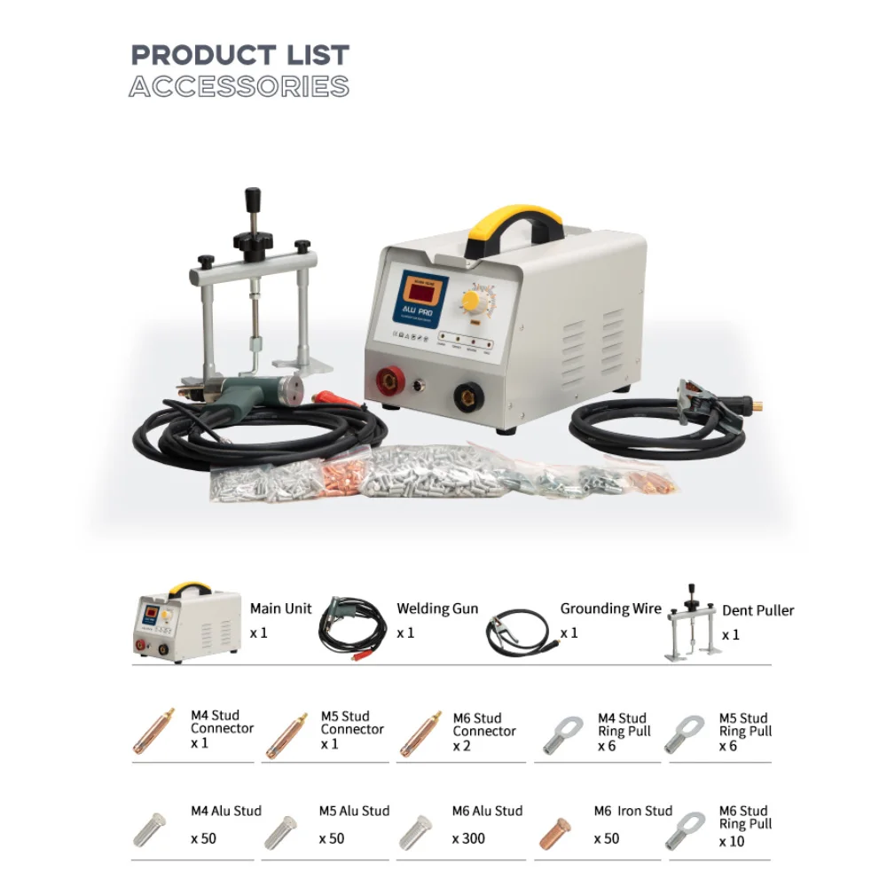 

Model ALU 220V High Quality Aluminium and Steel Dent Pulling Machine and Quick Puller Car Body Dent Pull Equipment