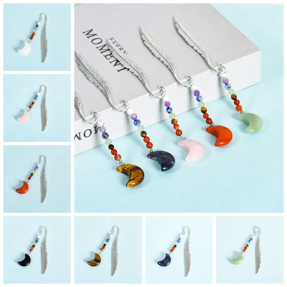 Reading Bookmark Healing Stone Bookmark Pagination Mark Book Paginator Crystal Beads Bookmark Book Clip Good Luck