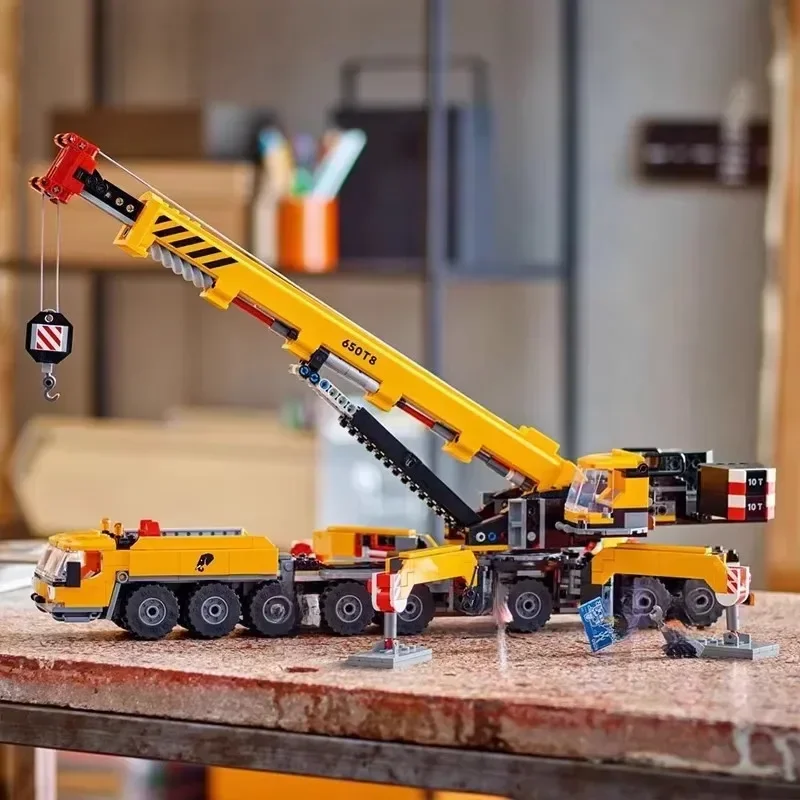 

Third Party Compatible Sets City Series Building Blocks 60409 Mobile 16-Wheel Yellow Crane Hoisting machine Children's Toys Gift