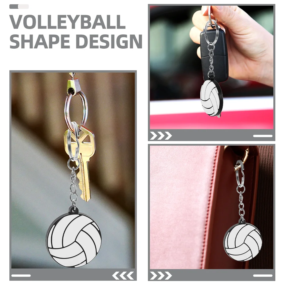 

10 Pcs Decorative Key Chain Pvc Sports Keychains Bag Charms for Backpacks White