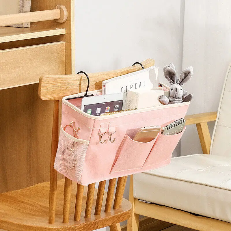 Bedside Pockets Gadget Storage Canvas Cabin Shelf Bunks Hanging Bag Organiser Pockets Couch Side Pouch Hook Holder Home Gadget