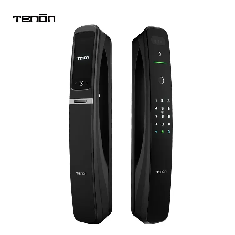 Tenon Tuya Smart Keyless Türschloss Sicherheit Tür Voll Automatische Fingerabdruck Passwort Zugang Kamera Aluminium Smart Türschloss