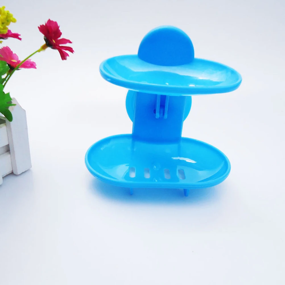 

Suction Cup Soap Holder Double Dish Bathroom Shower Tray Heavy Duty Suction Cups Sturdy Structure Portable Soap Dish Non Metal