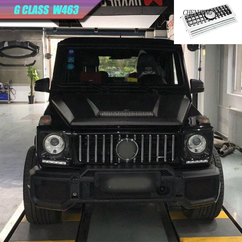 G class For W463 G500G63G350G65 Before 2018y  GT Style Car Grills Mesh Auto Front Grill Front Bumper Grille