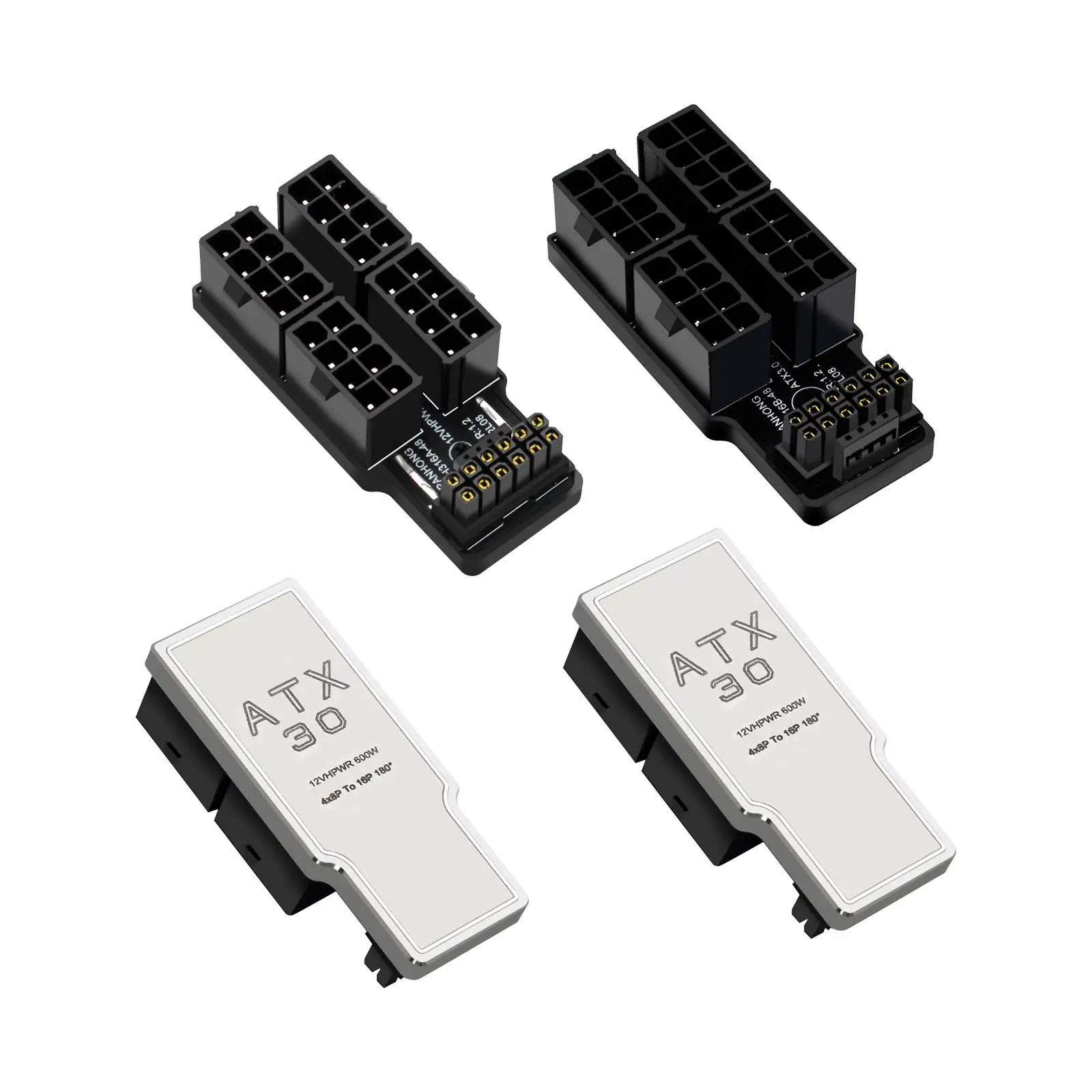 Connettore di alimentazione scheda grafica da 4x8P a 40, 12vhpwr, adattatore da 180 gradi, 600 W 180