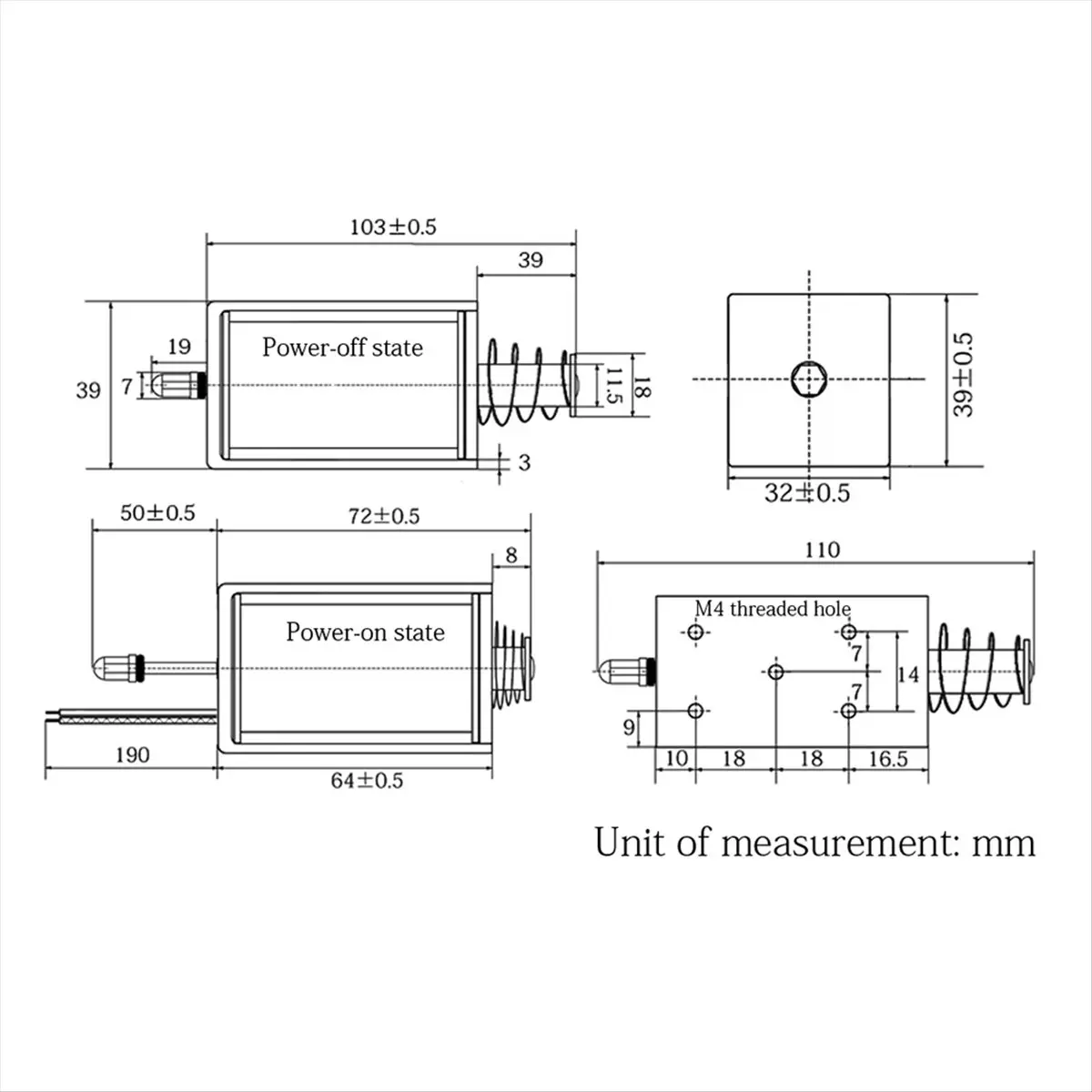 ABJS -1264B DC Powerful Push Pull Electromagnet 12v Solenoid Stroke 30mm Magnetic Coil Electric Telescopic Magnet